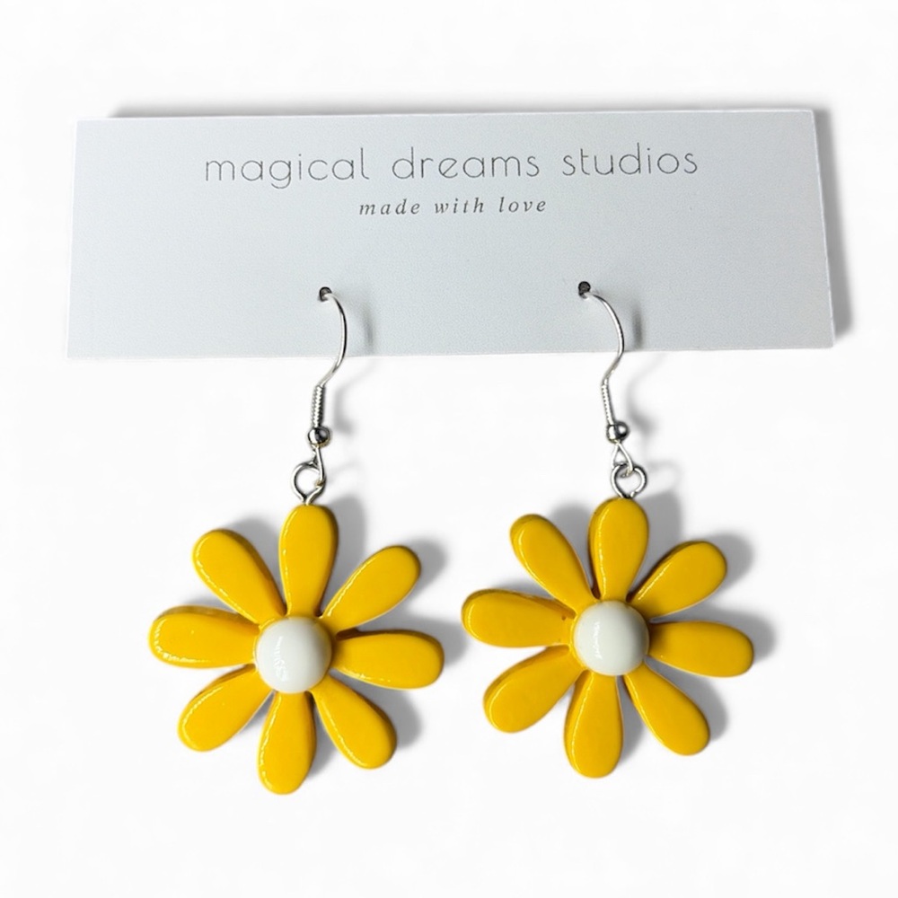YELLOW DAISY Summer Earrings